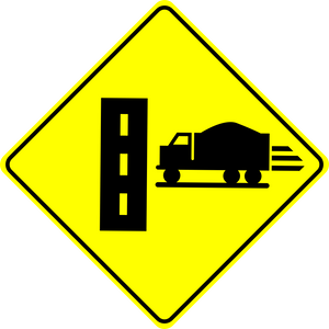 Truck Entrance From Right Sign MUTCDC WC-8R