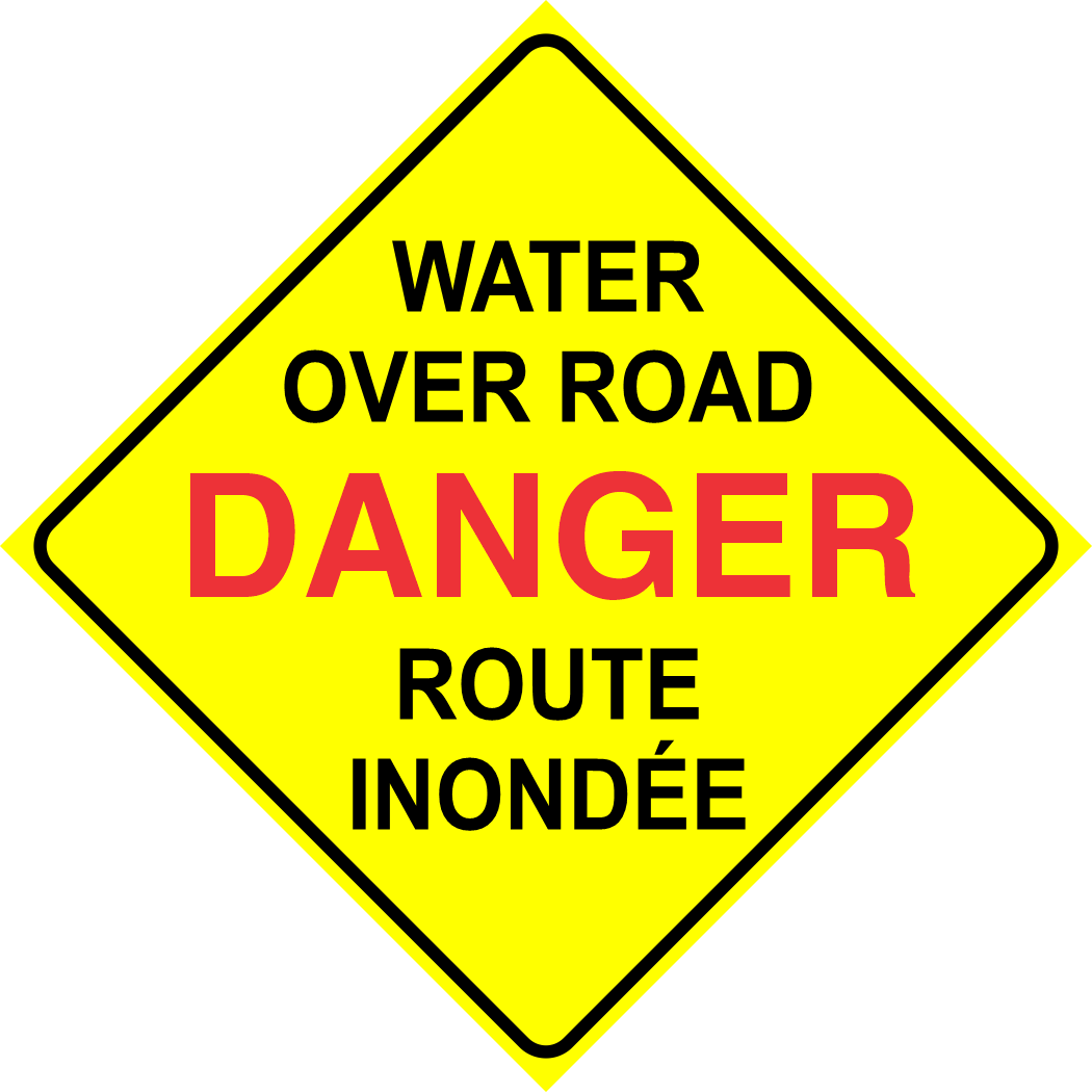 Water Over Road Sign MUTCDC