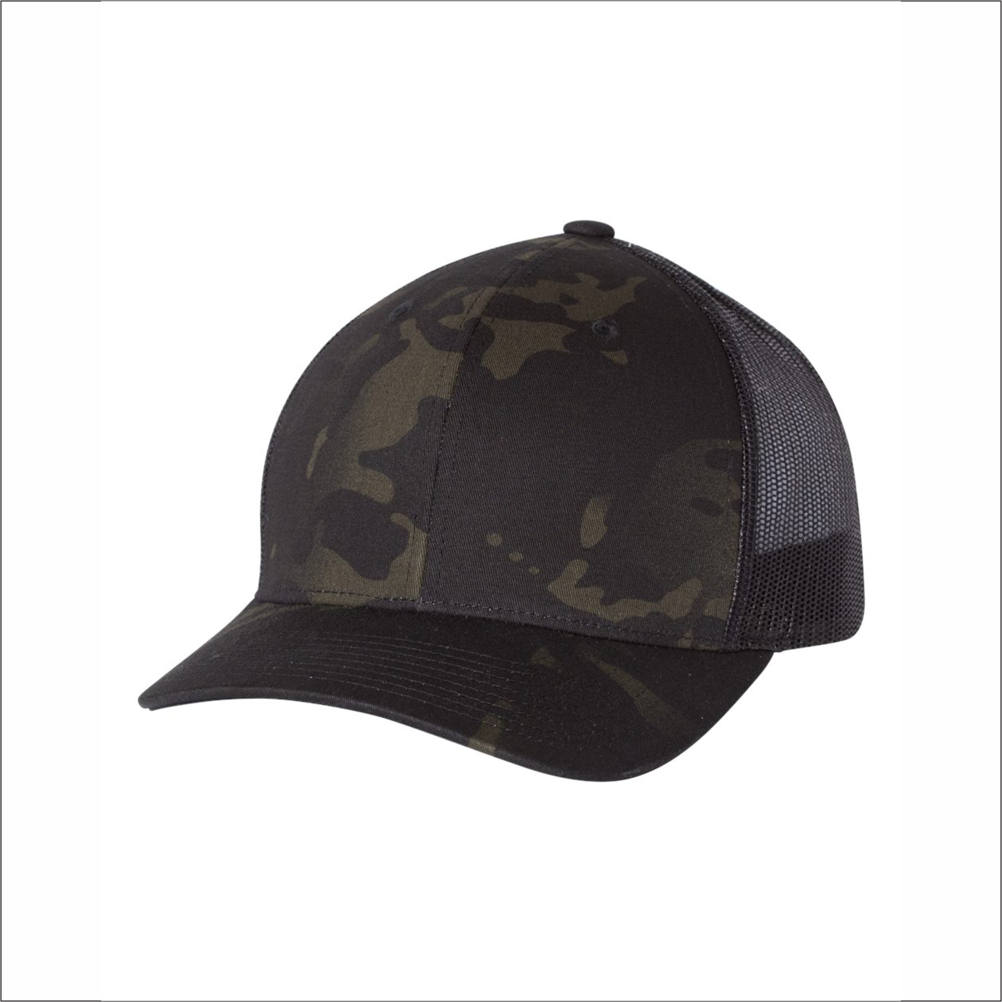 Snapback Hat - Meshback Retro Trucker Multicam - Yupoong YU6606