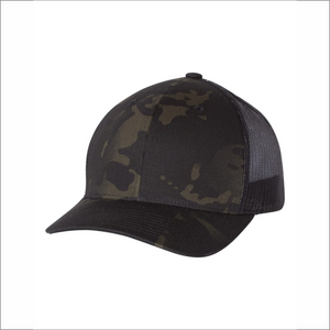 Snapback Hat - Meshback Retro Trucker Multicam - Yupoong YU6606