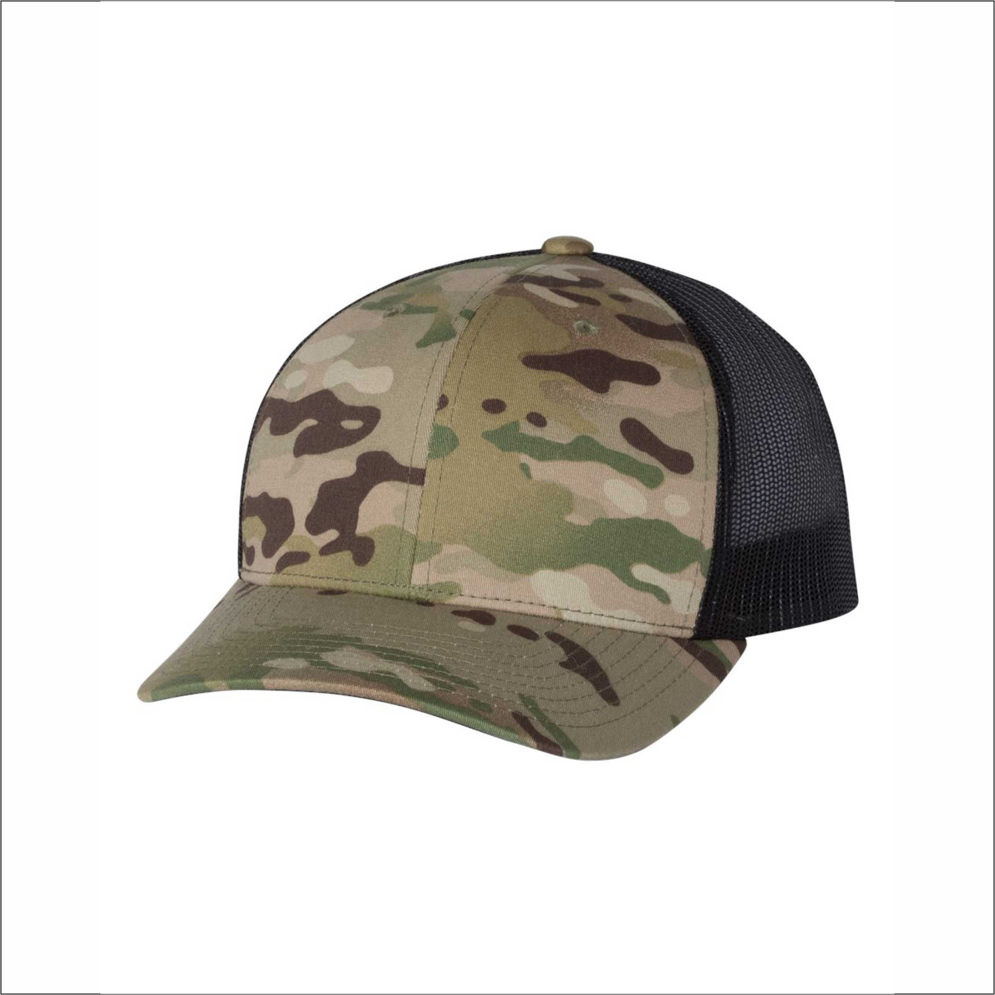 Snapback Hat - Meshback Retro Trucker Multicam - Yupoong YU6606